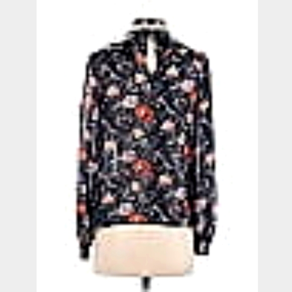 On Twelfth Black High Neck Floral Blouse - Picture 2 of 7